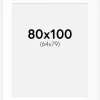 Passepartout Hvid Standard (Hvid kerne) 80x100 cm (64x79)