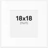 Passepartout Hvid Standard (Hvid kerne) 18x18 cm (11x11)