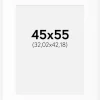 Passepartout Hvid Standard (Hvid kerne) 45x55 cm (32,02x42,18)