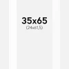 Passepartout Hvid Standard (Hvid kerne) 35x65 cm (24x61,5)