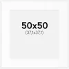 Passepartout Hvid Standard (Hvid kerne) 50x50 cm (37,1x37,1)