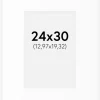 Passepartout Hvid Standard (Hvid kerne) 24x30 cm (12,97x19,32)