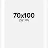 Passepartout Hvid Standard (Hvid kerne) 70x100 cm (59x79)
