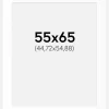 Passepartout Hvid Standard (Hvid kerne) 55x65 cm (44,72x54,88)