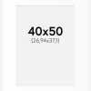 Passepartout Hvid Standard (Hvid kerne) 40x50 cm (26,94x37,1)