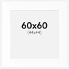 Passepartout Hvid Standard (Hvid kerne) 60x60 cm (44x44)
