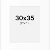Passepartout Hvid Standard (Hvid kerne) 30x35 cm (19x23)