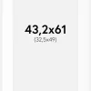 Passepartout Hvid Standard (Hvid kerne) 43,2x61 cm (32,5x49)