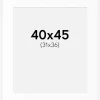 Passepartout Hvid Standard (Hvid kerne) 40x45 cm (31x36)