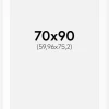 Passepartout Hvid Standard (Hvid kerne) 70x90 cm (59,96x75,2)