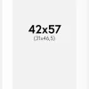 Passepartout Hvid Standard (Hvid kerne) 42x57 cm (31x46,5)