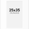 Passepartout Hvid Standard (Hvid kerne) 25x35 cm (14,24x24,4)