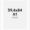Passepartout Hvid Standard (Hvid kerne) A1 59,4x84,1 cm (49x59)