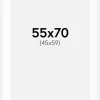 Passepartout Hvid Standard (Hvid kerne) 55x70 cm (45x59)
