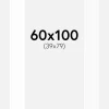 Passepartout Hvid Standard (Hvid kerne) 60x100 cm (39x79)