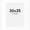 Passepartout Hvid Standard (Hvid kerne) 30x35 cm (19x25)