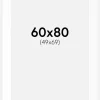Passepartout Hvid Standard (Hvid kerne) 60x80 cm (49x69)