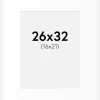 Passepartout Hvid Standard (Hvid kerne) 26x32 cm (16x21)