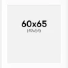 Passepartout Hvid Standard (Hvid kerne) 60x65 cm (49x54)