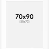 Passepartout Hvid Standard (Hvid kerne) 70x90 cm (55x70)