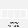 Passepartout Hvid 40x100 cm - Collage 4 Billeder (19x29 cm)
