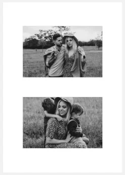 Passepartout Hvid 21x29,7 cm - Collage 2 Billeder (9x14 cm)