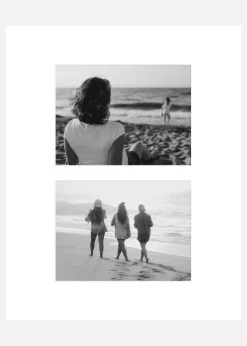 Passepartout Hvid 40x50 cm - Collage 2 Billeder (17x23 cm)