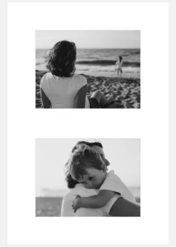 Passepartout Hvid 60x90 cm - Collage 2 Billeder (29x39 cm)