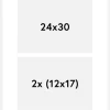 Passepartout Hvid 24x30 cm - Collage 2 Billeder (12x17 cm)