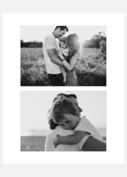 Passepartout Hvid 24x30 cm - Collage 2 Billeder (12x17 cm)