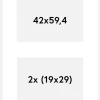 Passepartout Hvid 42x59,4 cm - Collage 2 Billeder (19x29 cm)