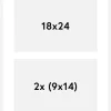 Passepartout Hvid 18x24 cm - Collage 2 Billeder (9x14 cm)