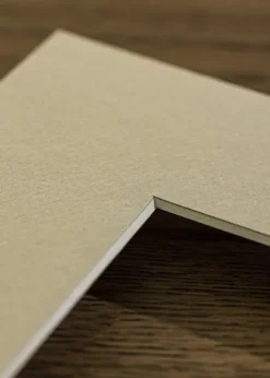 Passepartout Perlegrå (Hvid kerne) - Bestilt efter mål