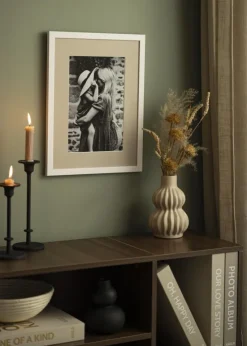 Passepartout Perlegrå (Hvid kerne) - Bestilt efter mål