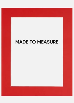 Passepartout Rød (Hvid kerne) - Bestilt efter mål