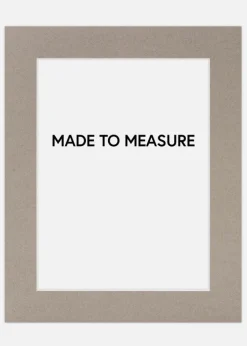 Passepartout Sandgrå (Hvid kerne) - Bestilt efter mål