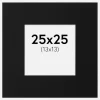 Passepartout Sort Standard (Hvid kerne) 25x25 cm (13x13)
