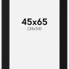 Passepartout Sort Standard (Hvid kerne) 45x65 cm (34x54)
