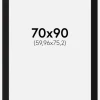Passepartout Sort Standard (Hvid Kerne) 70x90 cm (59,96x75,2)