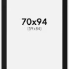 Passepartout Sort Standard (Hvid kerne) 70x94 cm (59x84)