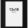 Passepartout Sort Standard (Hvid Kerne) 13x18 cm (8x12)