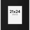 Passepartout Sort Standard (Hvid kerne) 21x24 cm (10x13)