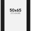 Passepartout Sort Standard (Hvid kerne) 50x65 cm (37,1x54,88)