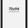 Passepartout Sort Standard (Hvid kerne) 70x94 cm (59,96x82,82)