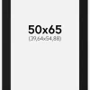 Passepartout Sort Standard (Hvid kerne) 50x65 cm (39,64x54,88)