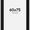 Passepartout Sort Standard (Hvid kerne) 60x75 cm (47x65)