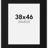 Passepartout Sort Standard (Hvid kerne) 38x46 cm (26x33,5)