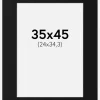 Passepartout Sort Standard (Hvid kerne) 35x45 cm (24x34,3)