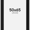 Passepartout Sort Standard (Hvid kerne) 50x65 cm (39x54)