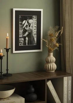 Passepartout Sort Standard (Hvid kerne) 21x30 cm (17x23)